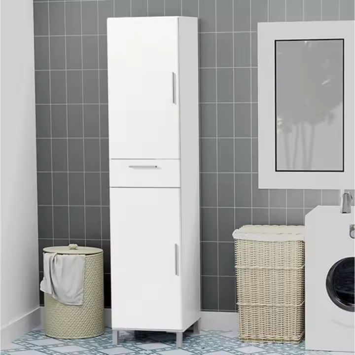 Armario auxiliar Kaixo 2 armarios + cajón blanco 187,7x41,4x34,5 cm - 1