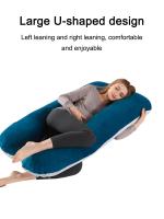 Almohada Multifuncional Para Mujeres Embarazadas Almohada De Lado De Algodón Puro Desmontable Y Lavable Almohada U Para Siesta - details 8