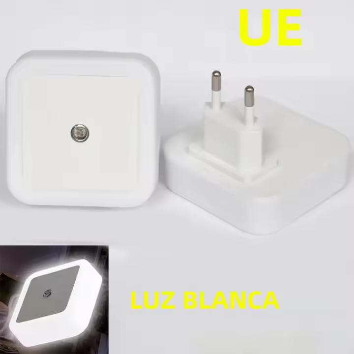 Lámpara Nocturna Mini Con Sensor De Luz Para Niños Y Adultos Para Dormitorio Y Sala De Estar 110-240V Enchufe EU US UK Incluye Batería Luz LED Controlada Por Movimiento - 1