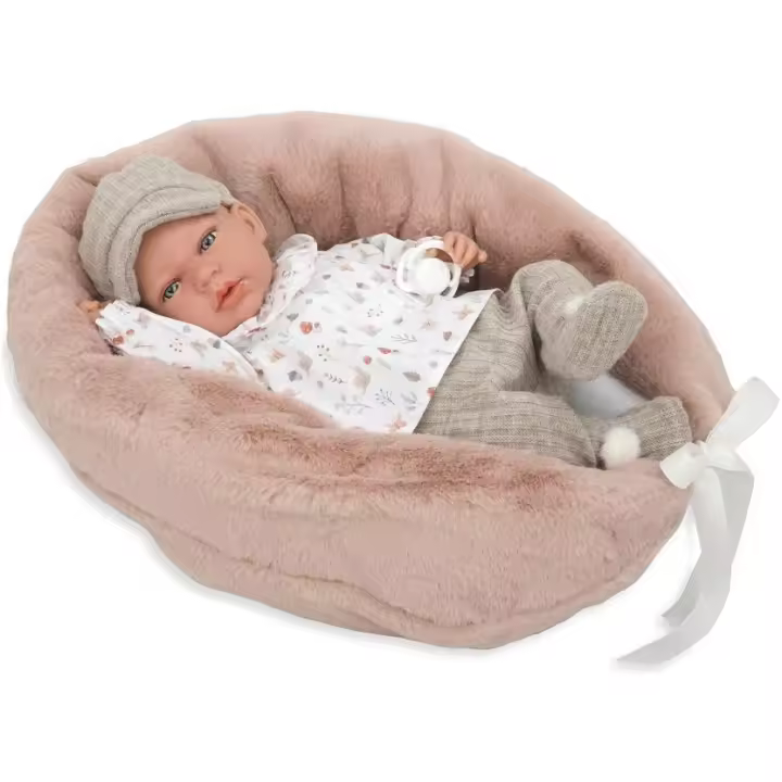 Muñeca Elegance 40 Cm Andie Gris C/Cojin Lactancia (Muñeco Con Peso) - 1