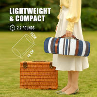 Manta De Picnic Extra Grande 80"x 80" Impermeable Y Plegable Para 8 Adultos Ideal Para Playa Camping Parque Hierba Interiores - details 20