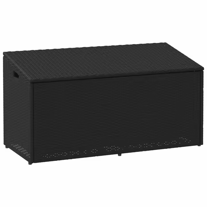 vidaXL Caja almacenaje jardín ratán sintético 110x50x58 cm en color Gris claro/Gris/Negro y más - 1