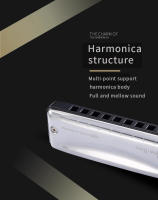 Kongsheng Harmonica 10 Agujeros 20 Canciones Organ De Bocarabio Blues Deluxe Para Principiantes Regalo Ideal Material De Latón Fosforado Y Resina - details 4
