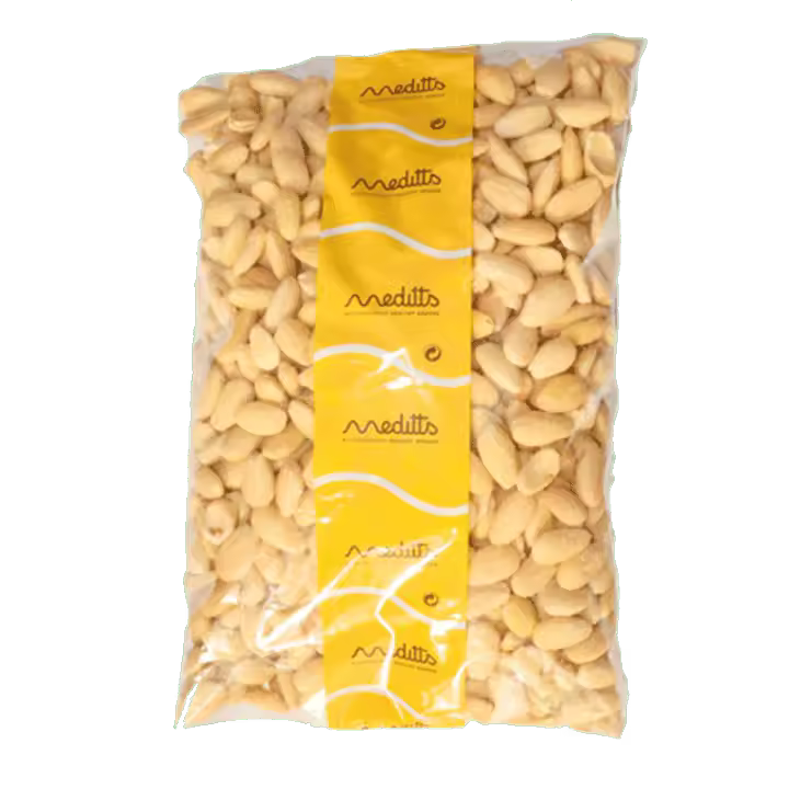 MEDITTS - Almendras Peladas 1kg - Enteras y Crudas - 1