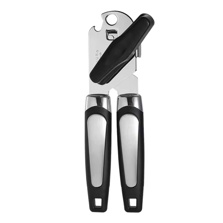 AbrelatasManual de Maple inoxydable Negro con Borde Liso. Mango antideslizante y perilla ergonómica para Ancianos con artritis - 1