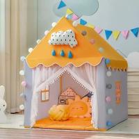Grande Carpa Infantil Rosa Princesa Plegable 1.35M Casa De Juegos Para Niñas Decoración De Habitación De Niños Wigwam De Tela - details 5