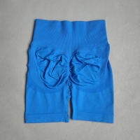 Shorts De Yoga Para Mujer Deporte Cortas De Cintura Alta Sin Costuras Para Gimnasio Y Ciclismo Elevador De Glúteos Fitness - details 1