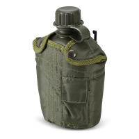 Botella De Agua Para Camping Y Senderismo 1L Con Tapa Resistente Al Impacto Y Desgaste Material De Aluminio Negro Marrón Y Rojo Para Supervivencia En Exteriores - details 7