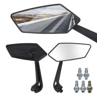 Espejo Retrovisor Para Manillar De Motocicleta Para Cafe Racer Scooter Motocross ABS Y Vidrio 8/10mm Accesorio De Manillar - details 10