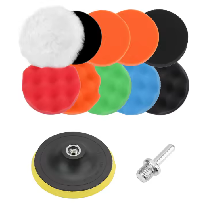Kit De Pads De Pulido Para Coche 12Pcs Juego De Esponjas Para Cuidado De Pintura Kit De Cera Y Pulido Accesorios Para Polisior Y Herramientas De Perforación - 1
