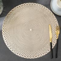 2PCS Tapete Redondo De PVC Para Mesa 38CM Diámetro Antideslizante Estilo Occidental Para Hotel Restaurante Aislamiento Térmico Hueco - details 5