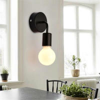 Lámpara De Pared De Madera E27 Soporte Vintage Para Iluminación Interior Decorativa Para Dormitorio Comedor Sala De Estar - details 11
