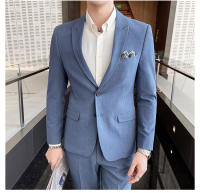 Traje De Boda Para Hombre 2025 Moda Elegante Conjunto De Dos Piezas Ajustado M-4XL Pantalones De Banquete Todo En Uno - details 18