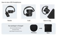 Auriculares Bluetooth HROEENOI JZ02 Con Cancelación De Ruido Activa Altavoz Inalámbricos Circulares Con Micrófono Y Bajo Profundo - details 2