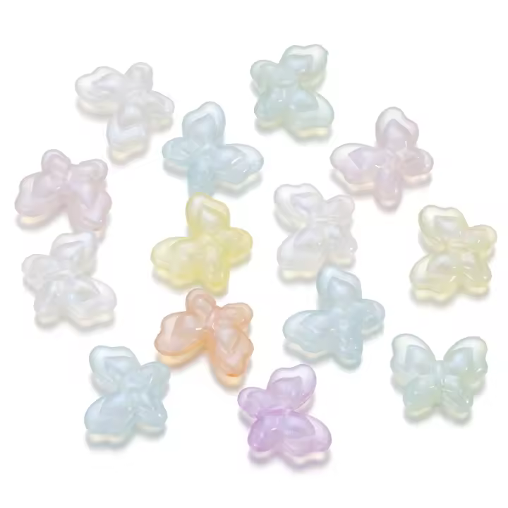 10Pcs/Lot Bolas De Mariposa Acrílicas Para Hacer Joyas Accesorios Para Pulseras Collares Y Aretes Forma Irregular DIY - 1