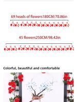 Vine De Flores Artificiales De Rosa 2.5m 1.8m En Blanco Y Rosa Para Decoración De Bodas Y Habitaciones Hecha De Seda - details 3