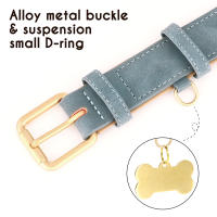 Collar De Cuero Genuino Para Perros Duradero Y Ajustable Con Colgante Suave Para Pequeños Medianos Y Grandes Razas Incluye Pitbull Pug - details 8