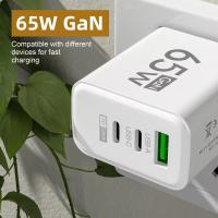 Cargador de GaN Tipo C PD Con 3 Puertos USB Adaptador De Carga Para El iPhone 15 14 Xiaomi Samsung Compatible Universal - details 4