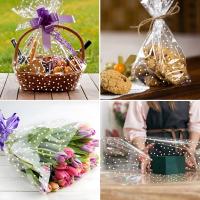 Rollo De Papel Celofán Transparente Para Regalos Y Manualidades Envoltura Para Cestas De Flores Y Bocadillos Suministros De Embalaje - details 6