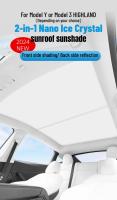 Sunshade Para Techo Solar Tesla Model 3 Highland Model Y 2021-2024 Telas De Hielo Con Cierre Accesorio Para Pare De Vidrio Frontal Y Rear Final - details 0