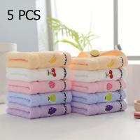 Juego De 5 Toallas De Mano Con Diseño De Frutas En Algodón Suave Tejido Combinado Absorbentes Y Secado Rápido Toalla De Rostro - details 1
