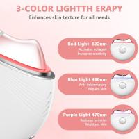 Masajeador eléctrico de raspado, herramienta de modelado facial EMS, luz azul, púrpura y roja, herramienta de raspado facial de calor y frío, masajeador facial reafirmante, lifting y antiarrugas. - details 1