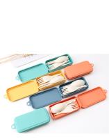 Juego De Cubiertos Portátil Desmontable 4 Piezas Cuchillo Cuchara Tenedor Palillos Set De Cocina Para Viajes Picnics Camping - details 1