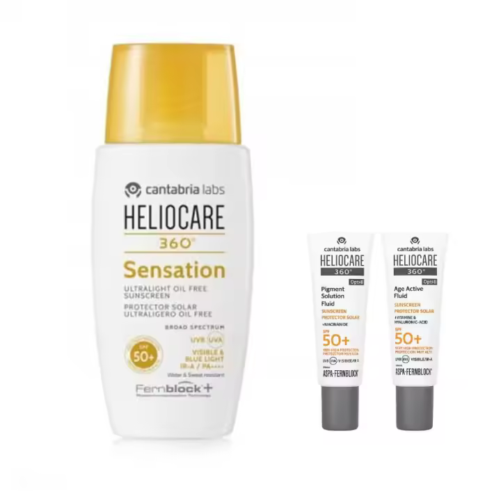 Cantabria Heliocare 360º Spf50+ Sensation Ultraligero Oil-Free 50 ml + Regalo Protector Age Fluid y Pigment Fluid 3 ml - 1