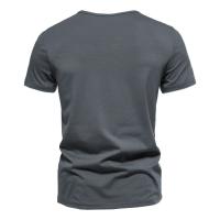 Camiseta De Hombre Verano Manga Corta Estilo Casual Algodón Ajustada V Cuello Secado Rápido Running Top Basic Fitness - details 6