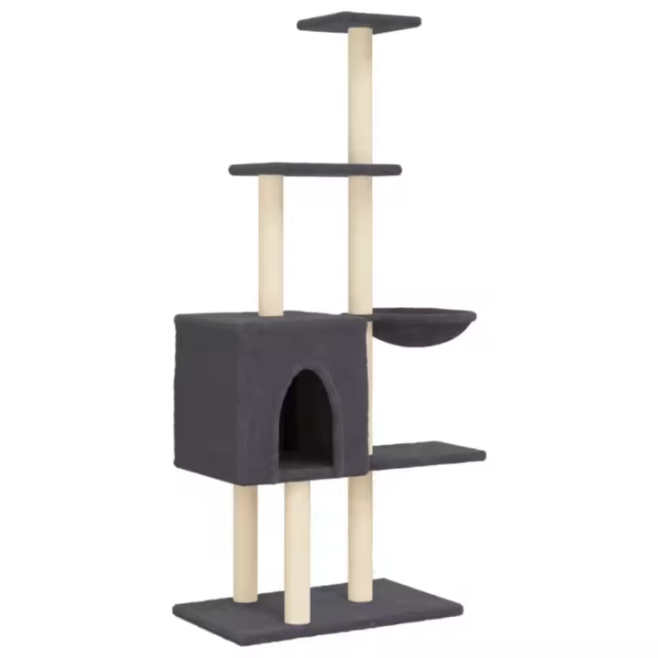 Rascador para Gatos con postes de isal gris obscure145 cm - 1