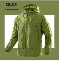Chaqueta De Running Y Senderismo Para Hombres Con Capucha Y Protección UV50 Zipper Bolsillo Cintura Elástica Ultra Ligera Para Verano - details 13