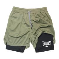 Shorts De Gimnasio De Compresión Para Hombres EVERLAST Estampado Deportivo Doble Capa Secado Rápido Para Baloncesto Playa Musculación Fitness - details 5