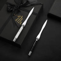 Cuchillo Para Abrir Letras De Metal En Forma De Sobres 1pc Regalo Creativo Para Oficina Hoja De Acero Inoxidable Para Cortar - details 10