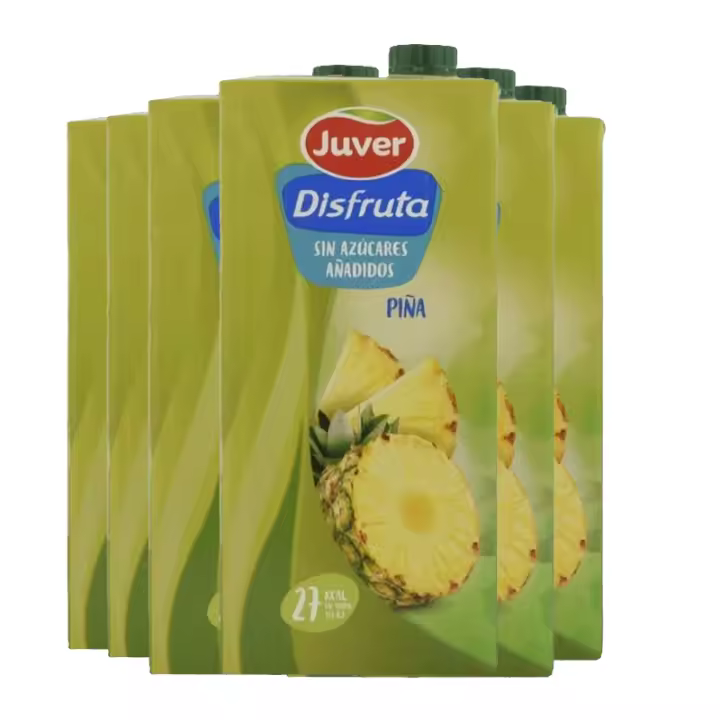 Zumo piña sin azúcar Disfruta Juver 1 litro x6 Total 6 litros - 1