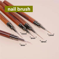 Pincel De Dibujo Para Uñas Con Mango Redondo De Madera 1PC Herramienta Para Manicura Pintura Gradient UV Extensión GEL Constructor Dibujo Pluma - details 1