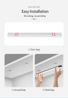 Lámpara Nocturna LED Recargable Por USB Con Sensor De Movimiento Luz Sin Cable Para Armario Cocina Iluminación De Emergencia Rectangular - details 11