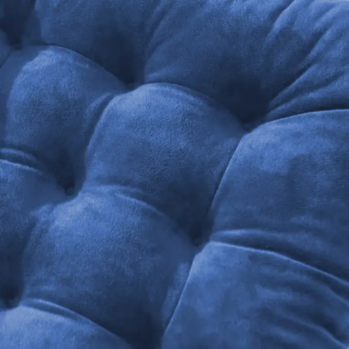 GREATOYAR Cojin para Silla y Asiento, Cojín Decorativo con Correas de Sujeción, Decoración de Jardín Casa Terraza, Fabricado en España, 16 Pespuntes,45x45x5cm, 2 Unidades, Terciopelo, Color Azul/Gris/Marrón/Naranja/Negro/Oro/Rojo/Verde - 1