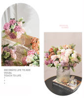 Bouque De Flores Artificiales Hydrangea En Rosa Para Decoración De Hogar Bodas Fiestas Accesorios De Decoración De Party - details 12