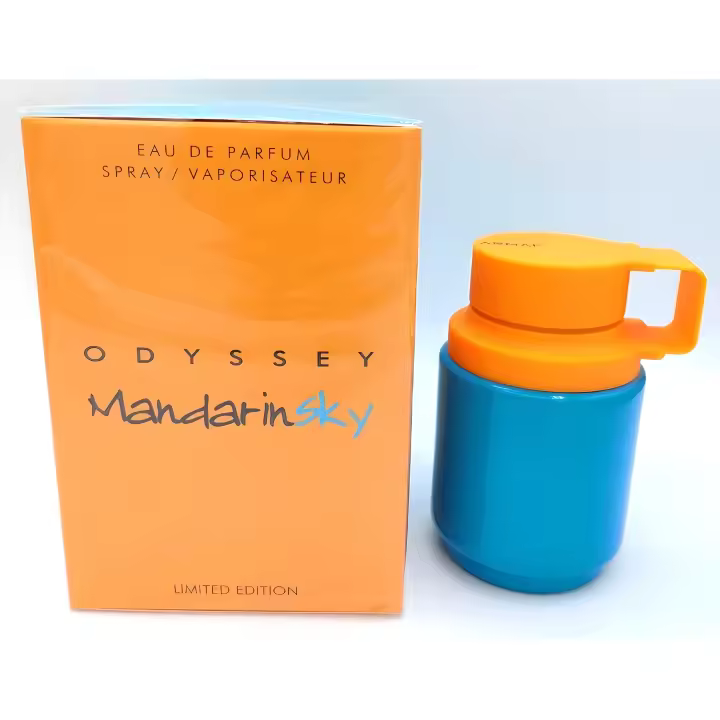 Odyssey Mandarin Sky EDP 100ml Perfume Árabe 100% Original ARMAF – Exclusiva Fragancia Amaderada y Cítrica para Hombres, Con Notas Vibrantes de Mandarina y Ámbar, Larga Duración y Presentación de Lujo Para el Hombre Sofisticado Que Busca Elegancia y Dist - 1