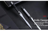 Cuchillo Para Abrir Letras De Metal En Forma De Sobres 1pc Regalo Creativo Para Oficina Hoja De Acero Inoxidable Para Cortar - details 6