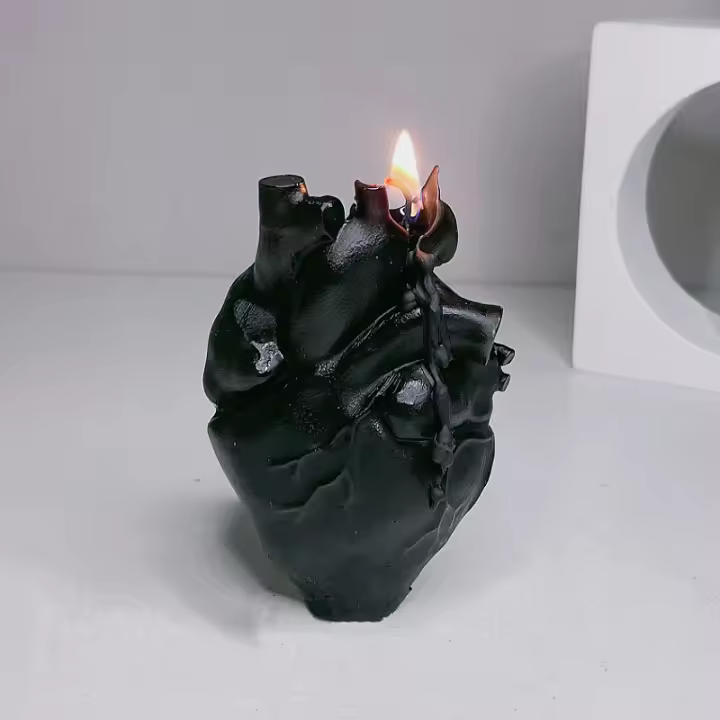 Vela De Cera De Soja En Forma De Corazón Organico 1 Pieza Decorativa Y Única Para Regalo Vela Aromática Con Diseño Anatómico - 1