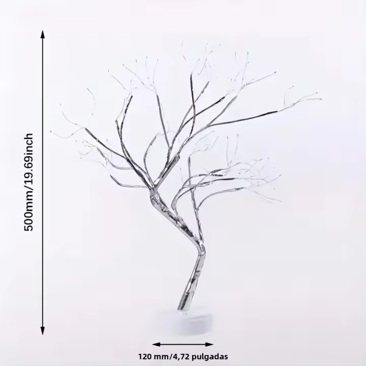 Luces De Árbol Con 108 LED En Blanco Cálido USB/Batería Operadas Para Interior/Exterior Ramadan Decoración Navideña De Cobre - 1