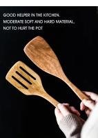 ZLY Juego de 9 cazas de madera de piezas, utensilios de cocina de madera con soporte - details 10