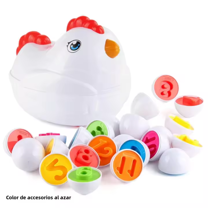 Juguetes Educativos Montessori Para Bebés Cestas De Pascua De Colores Y Formas Aprendizaje Sensorial De 12 Huevos Igualados Regalos Para Niños - 1
