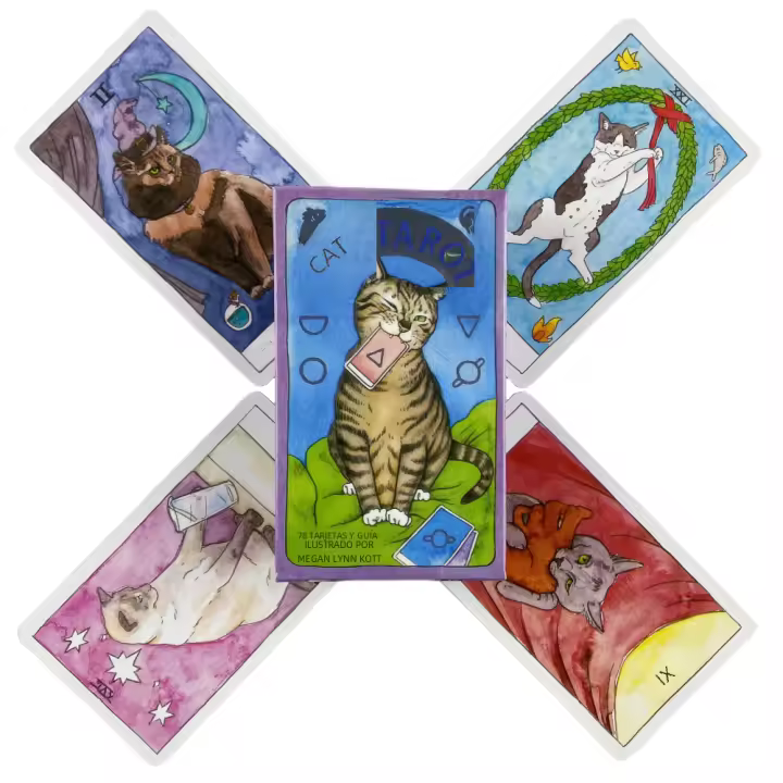 Cartas De Tarot De Gato Lindo Edición De Vistas En Inglés 78 Piezas Juego De Diversión Y Divination Borad Juego De Cartas De Mesa - 1