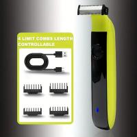 Afeitadora Eléctrica Para Hombres Profesional Recargable USB Trimmer De Barba Y Cuerpo Máquina De Afeitar Rápida Y Segura De Acero Inoxidable - details 4
