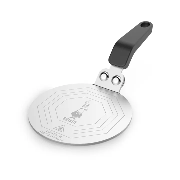 Bialetti Adaptador de Placa de Inducción para usar Cafeteras y Utensilios de Cocina en Placas de Inducción, Acero, Color Negro, 13 cm - compatible solo con productos Bialetti - 1