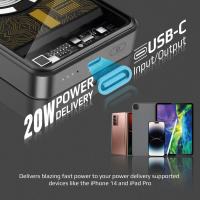 Promate Lucidpack-10 Power Bank Inalámbrico 15W MagSafe 10000mAh Puerto USB-C 20W PD - details 3
