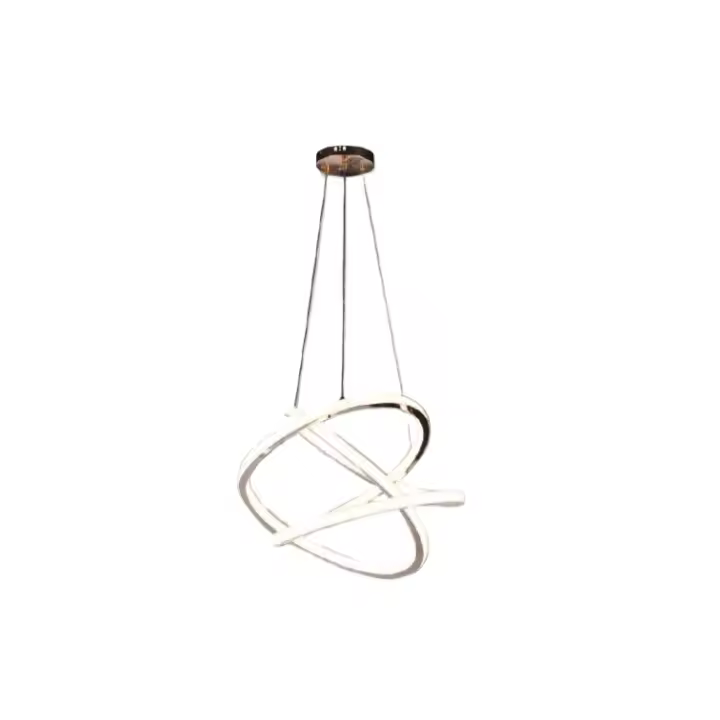 LÁMPARA COLGANTE DE TECHO DE METAL COLOR ORO.  LUZ LED 260W  EN 3 TONOS DE LUZ REGULABLE.  MANDO A DISTRANCIA  Ref. 672 - 1
