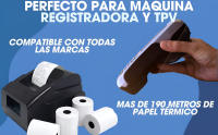 6 Rollo Papel Termico 80x55 - Rollo Impresora Termica 80 x 55 x 12mm mas 100 Etiquetas de Precio – Papel Ticket 80mm Papel Impresora Termica - Rollos Termicos 80x55 - Papel Maquina Registradora y TPV - details 1